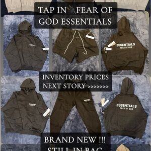 Essentials Gray and Black Hoodie and Shorts Set